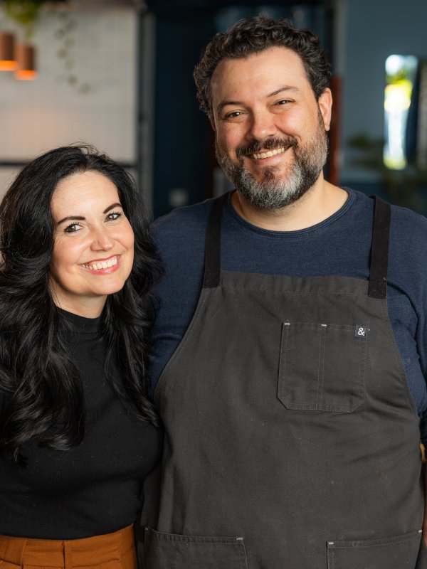 Isla co-owners Devoney Mills and Andrew Smith at the restaurant