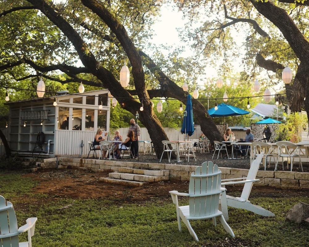 Lenoir restaurant wine garden in Austin Texas