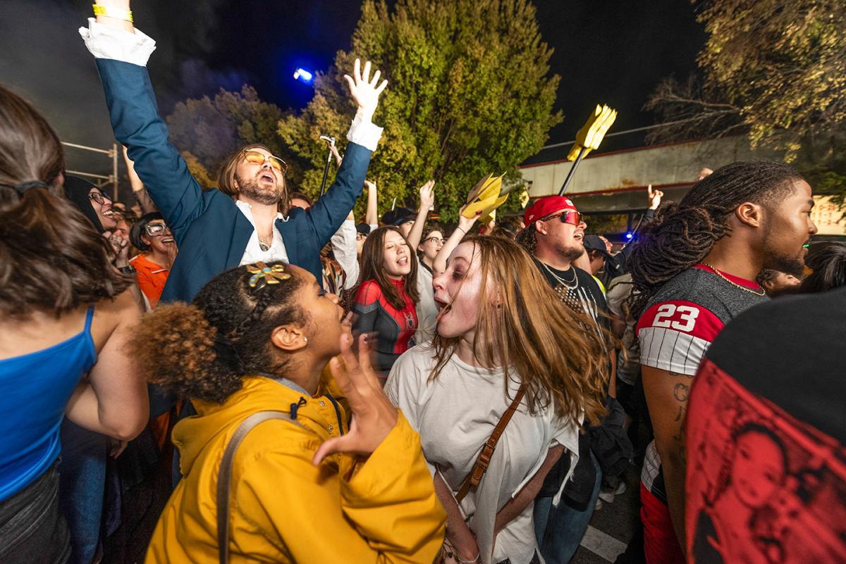 An up close image of the crowd at Wild Rumpus.