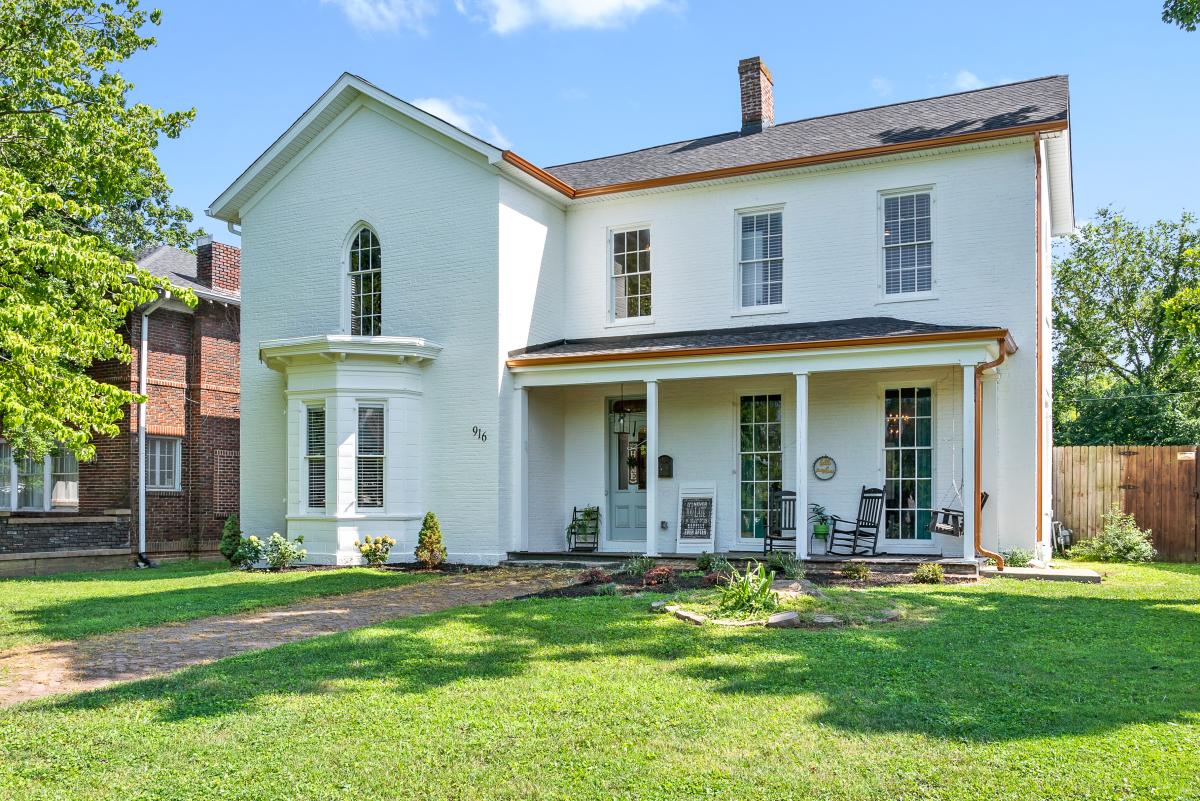 a white Victorian house