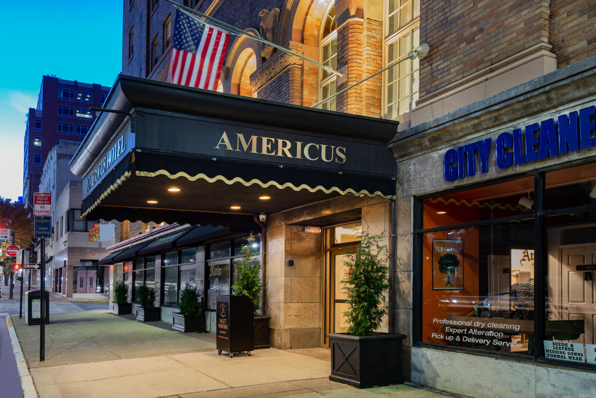 The historic Americus Hotel in downtown Allentown, PA