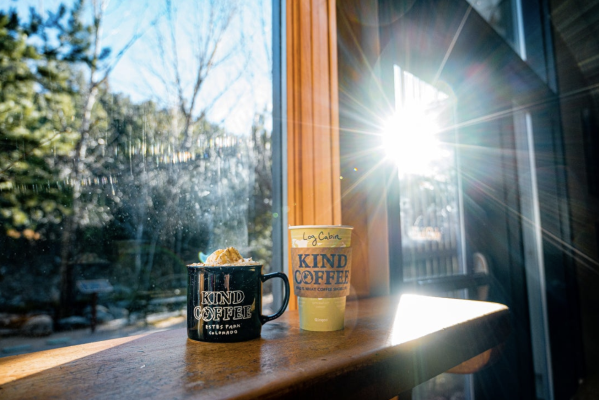 coffee drinks at kind coffee in estes park, colorado