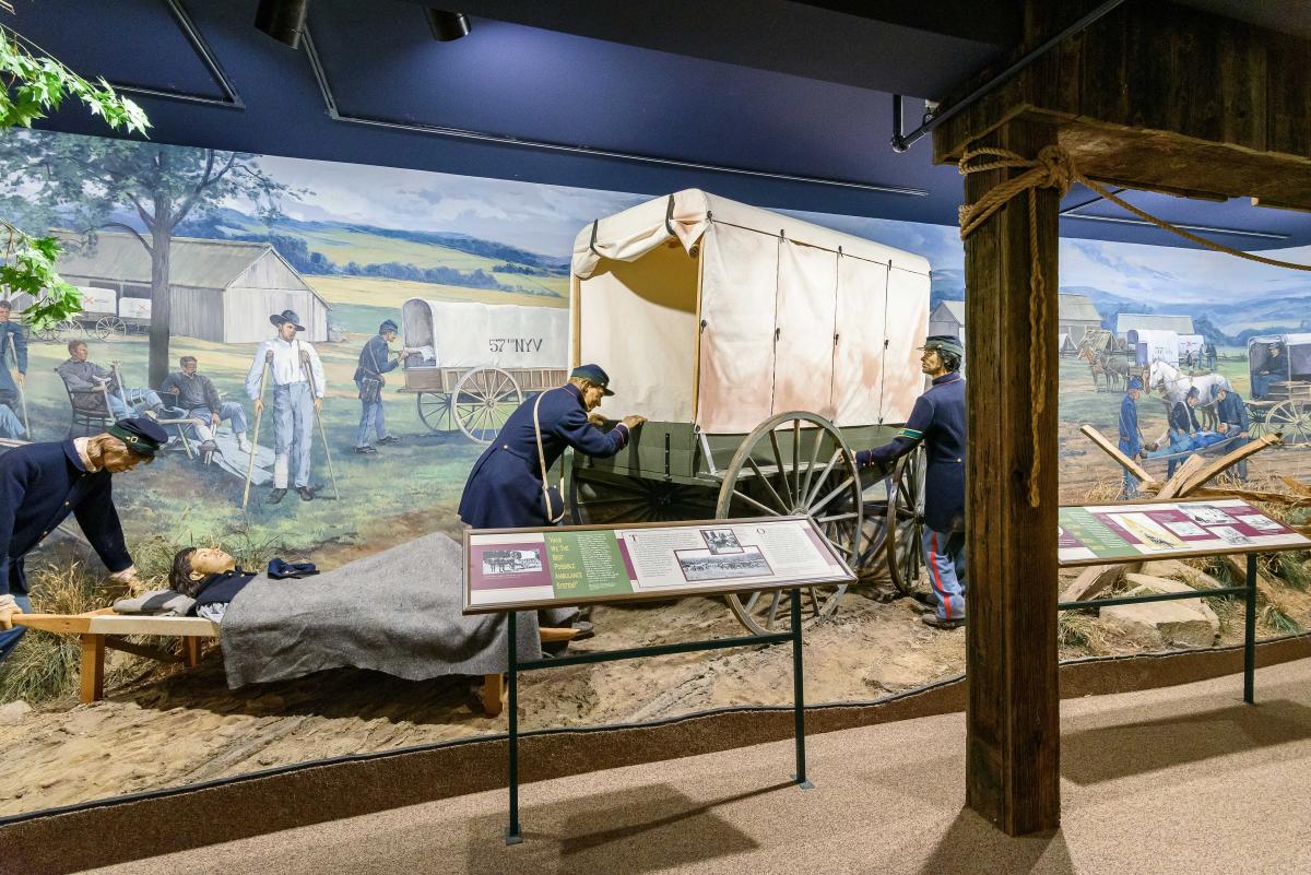 Civil war exhibit at the National Museum of Civil War Medicine