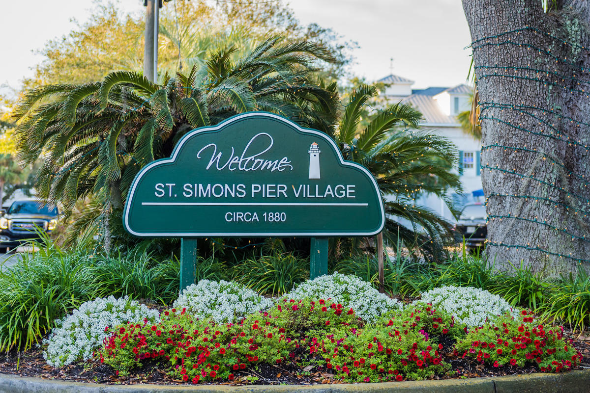 The Pier Village on St. Simons Island Welcome Sign 