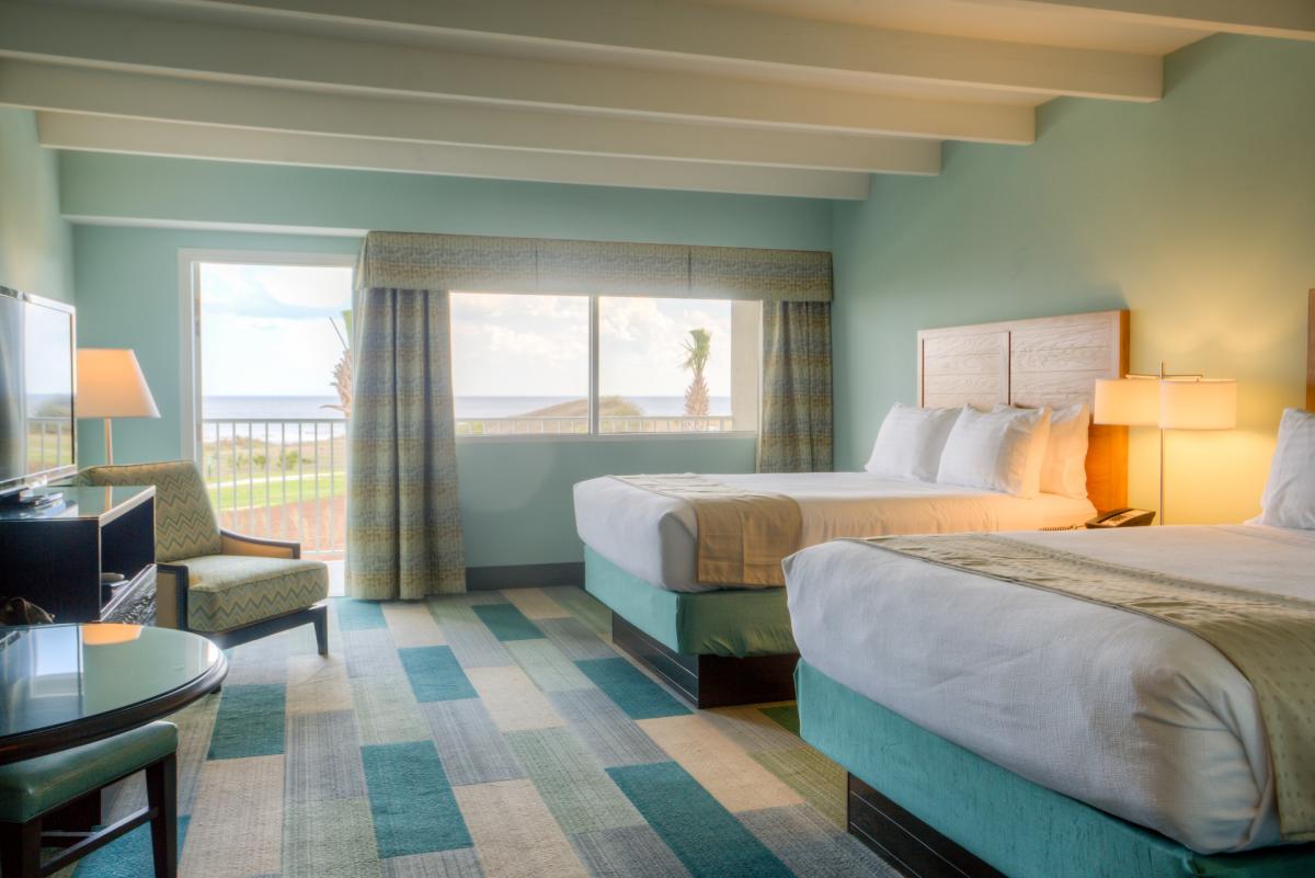 Most guest room at the Holiday Inn Resort on Jekyll Island feature ocean views
