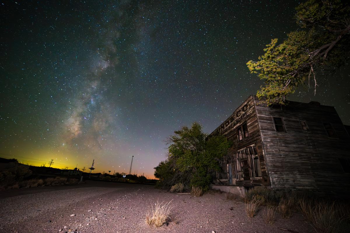 Stargazing in the small Utah ghost town, Modena.