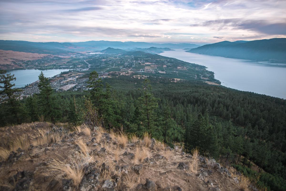 View from Spion Kop Hiking Trails in Lake Country, BC