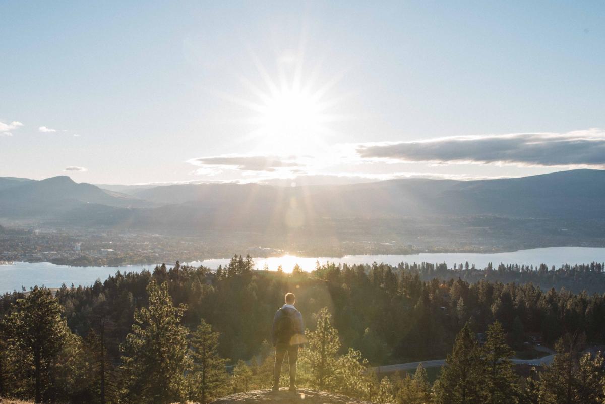 Rose Valley Regional Park - View of Kelowna Sunrise