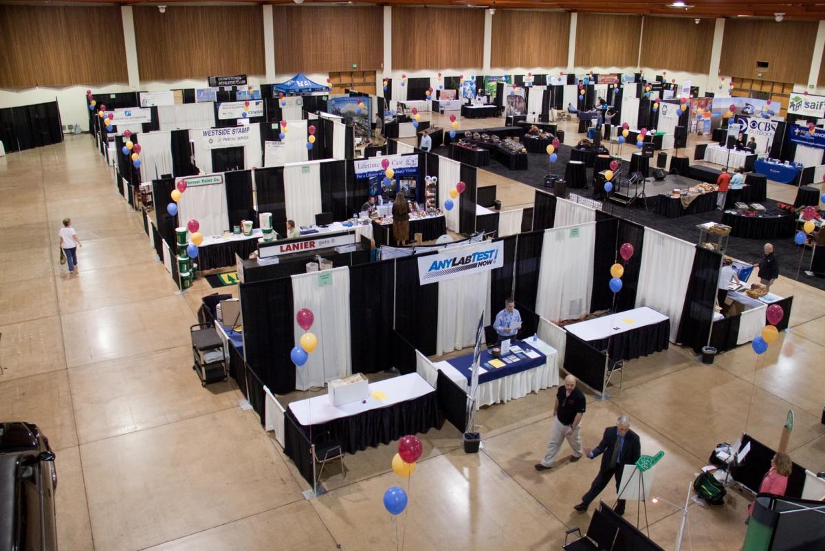 Exhibit Hall Setup at Lane Events Center
