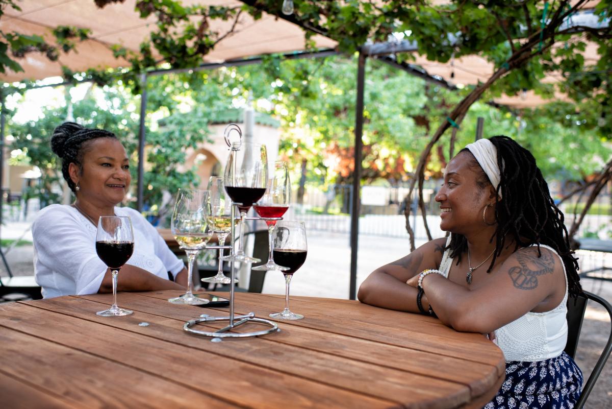 A flight of local wines at Casa Rondeña