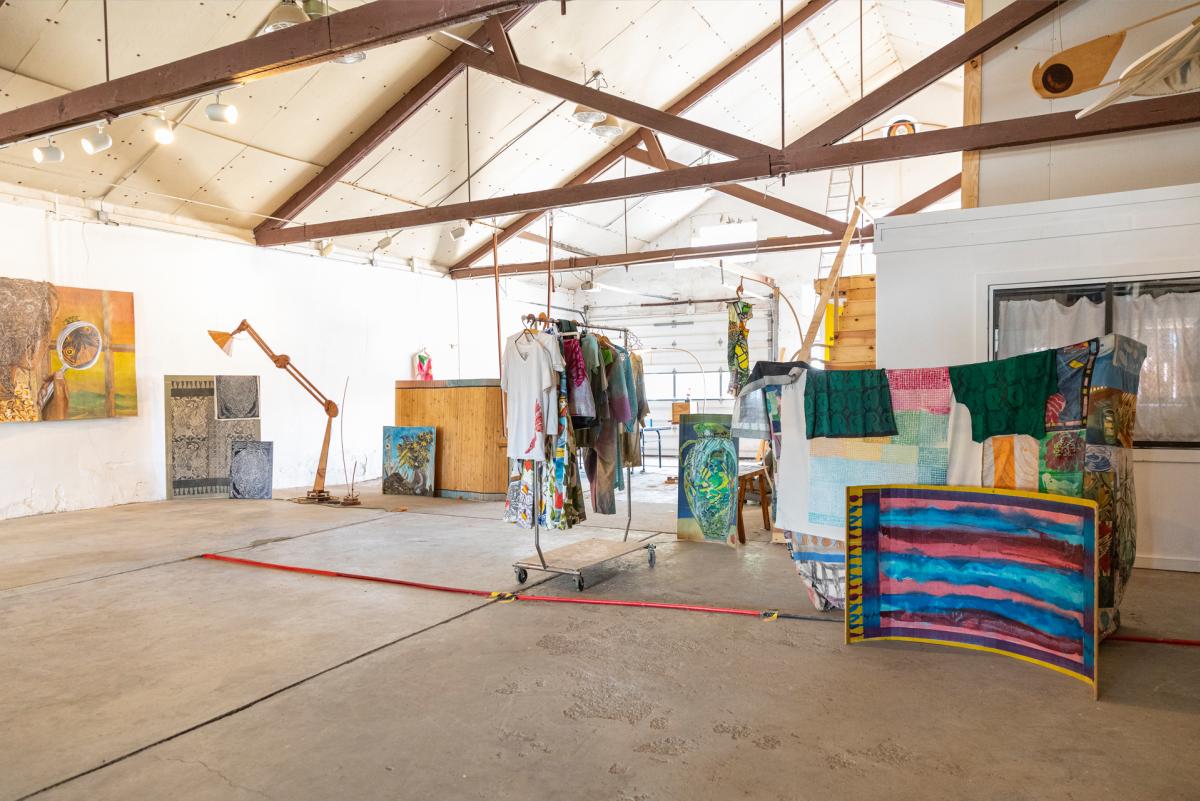 Paula Wilson makes art in a former Ford garage