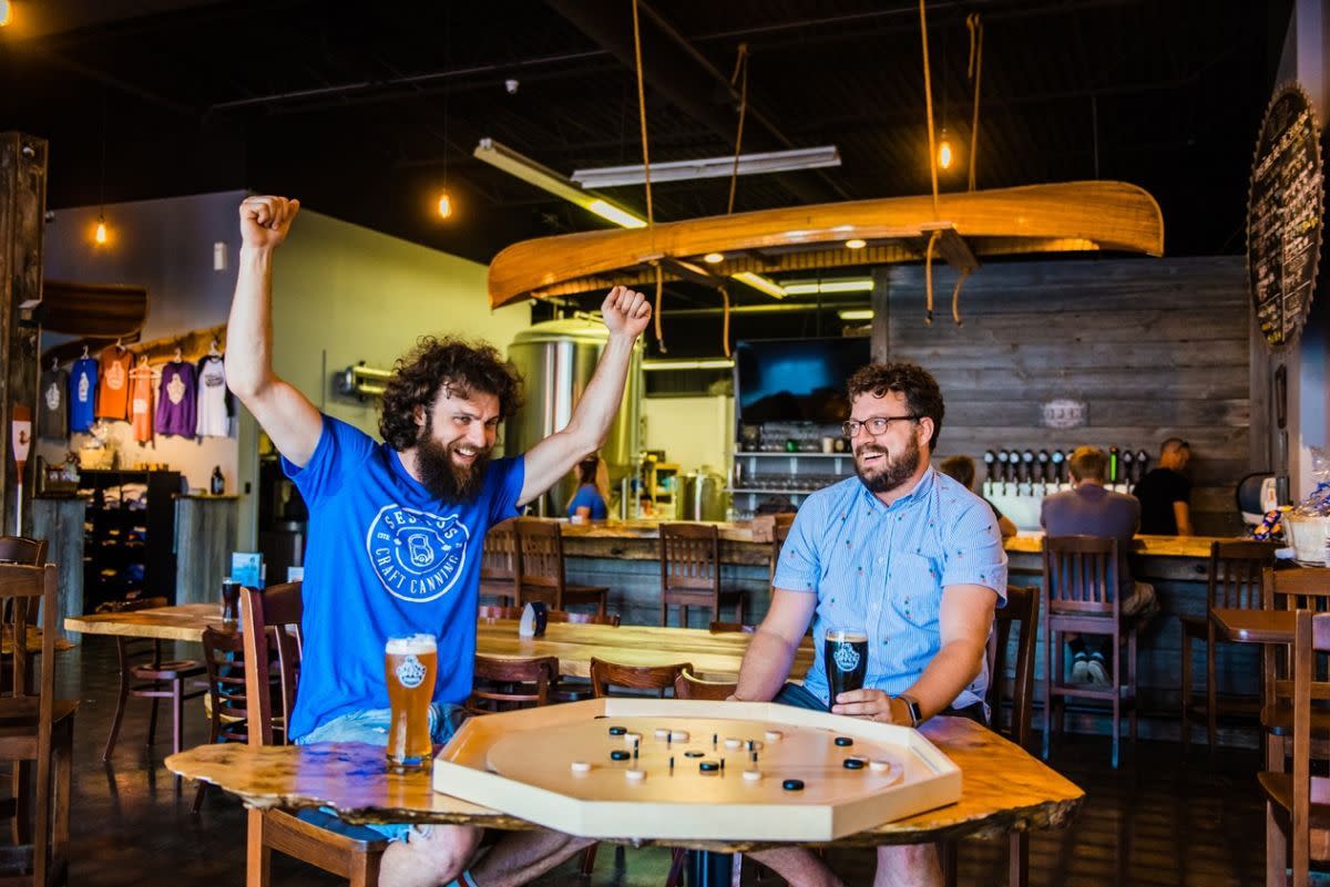 Upper Thames Craft Beer Men Playing Board Game
