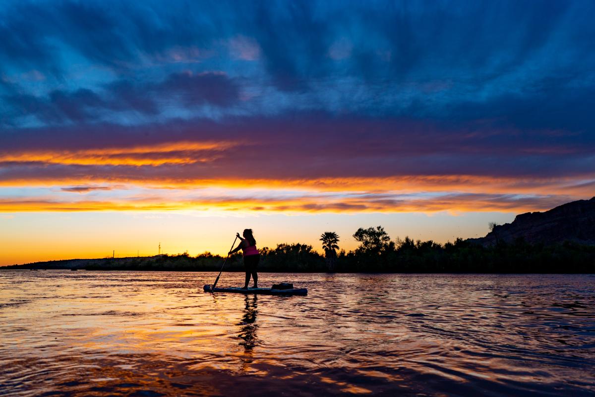 Salt River Paddler at Sunset