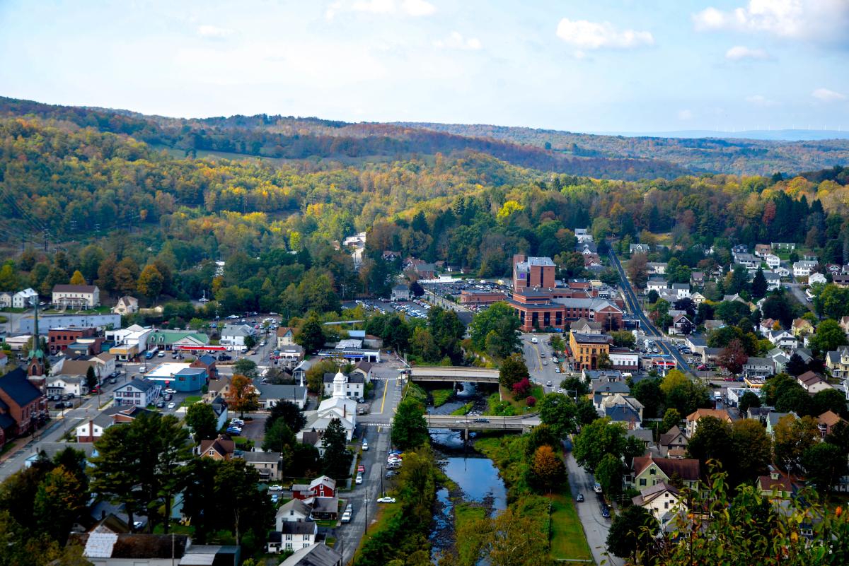 Scenic Views Above Honesdale, PA