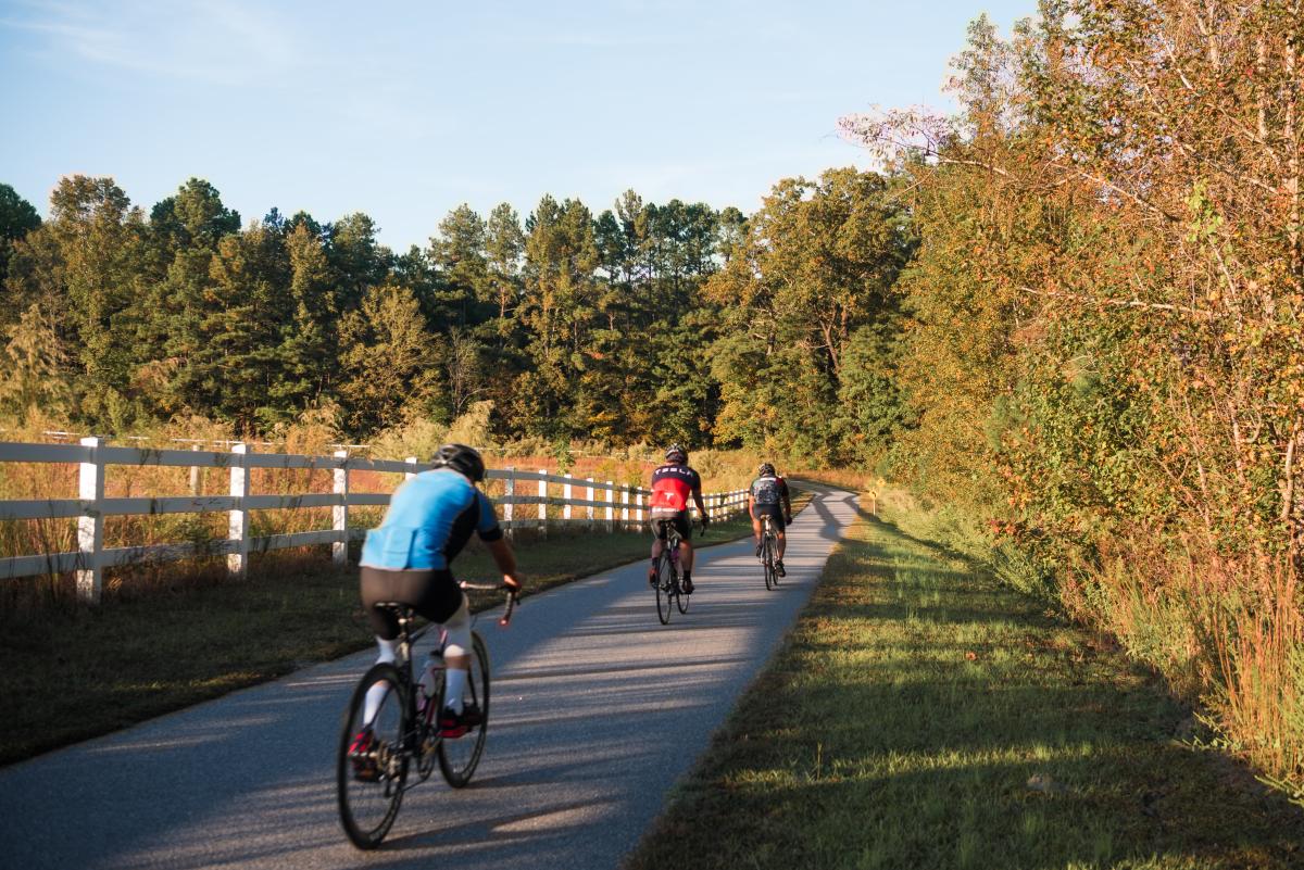 Neuse River Greenway Trail Cyclists Bikes