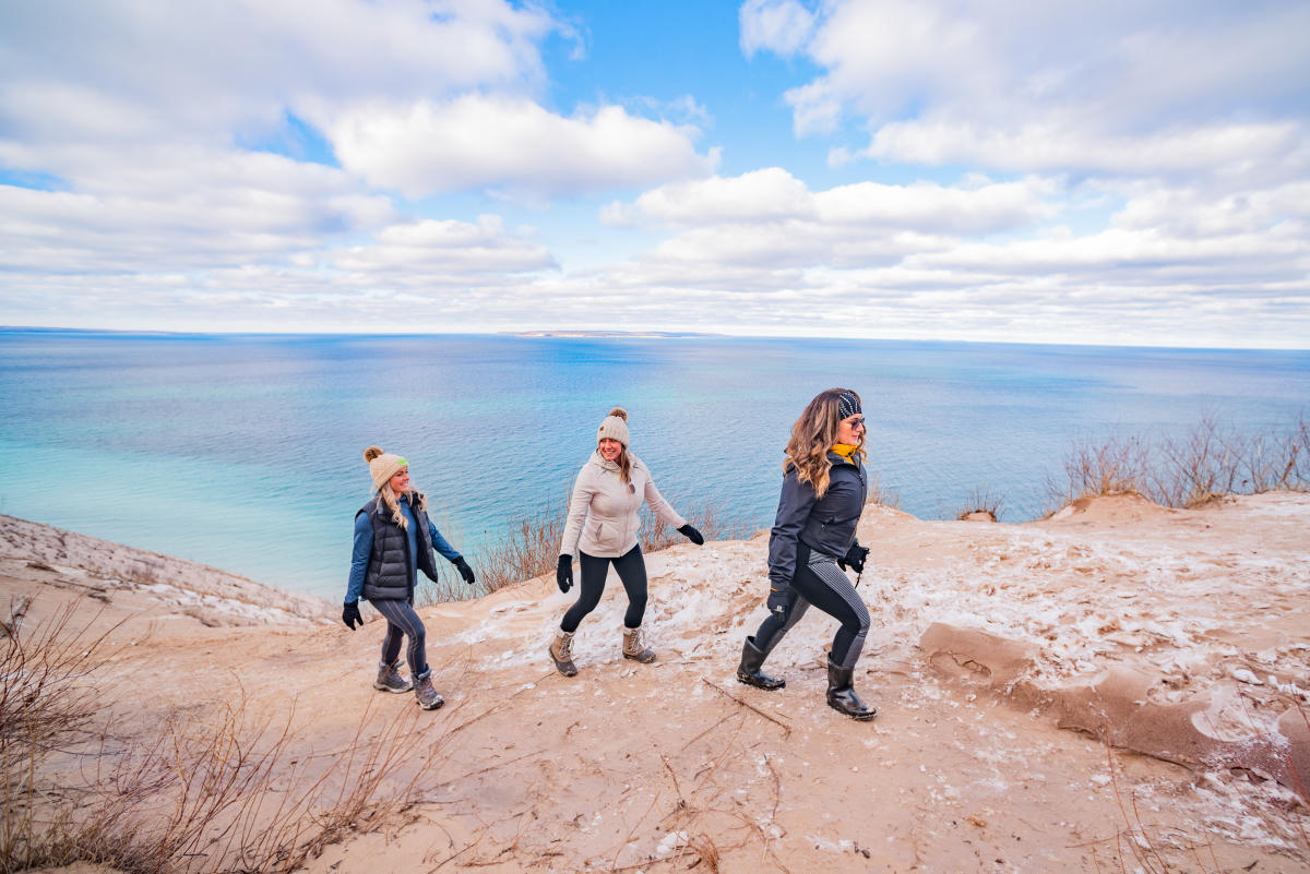 Hiking at Pyramid Point in the Sleeping Bear Dunes