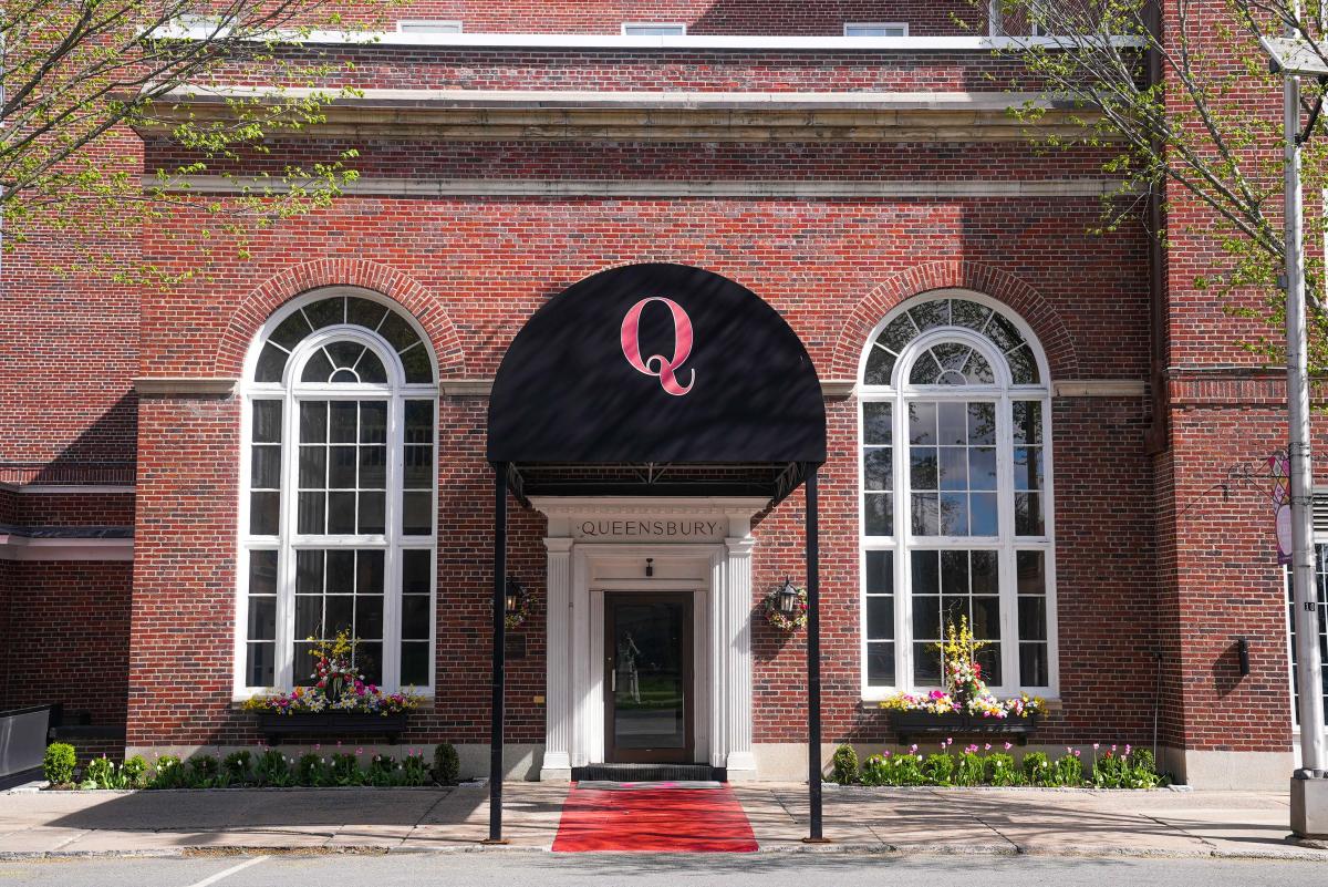 Exterior of the front of The Queensbury Hotel