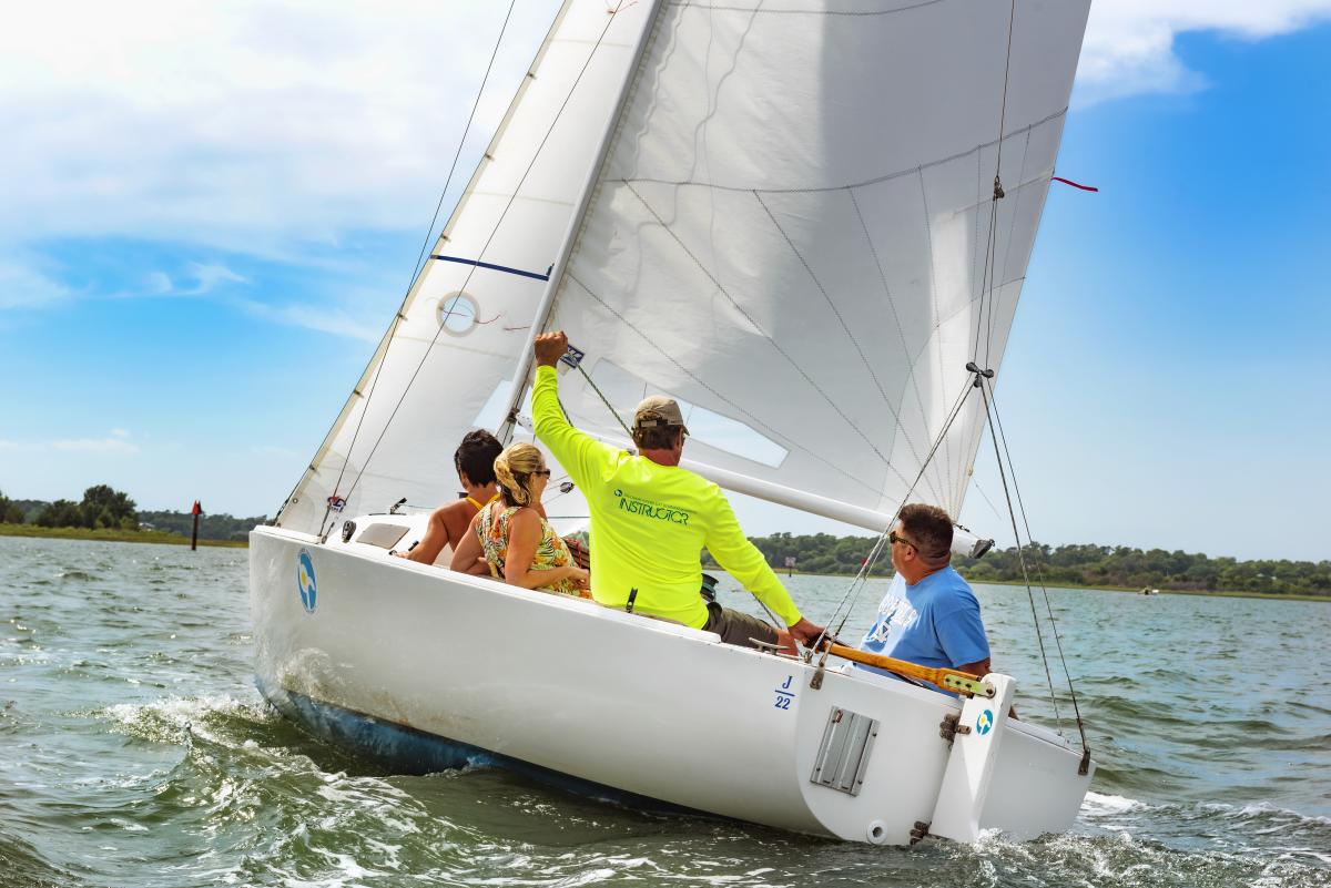 Sailing Instructor on a Sailboat