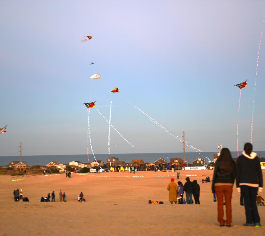 kites with lights