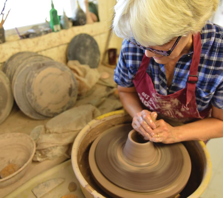 red drum pottery art