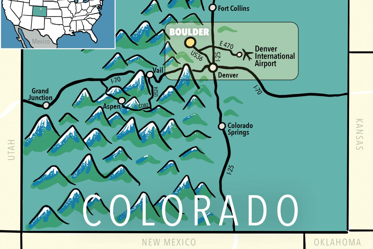 Illustration of Boulder's Location