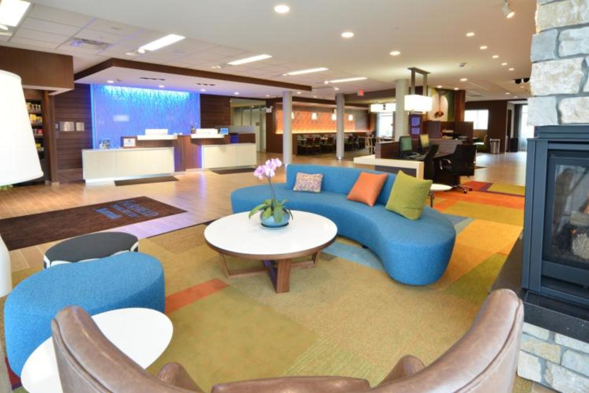 Interior of the lobby at Fairfield Inn & Suites by Marriott