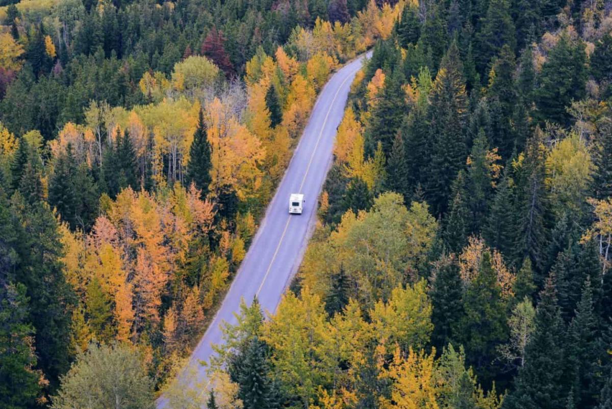 Campervan on road