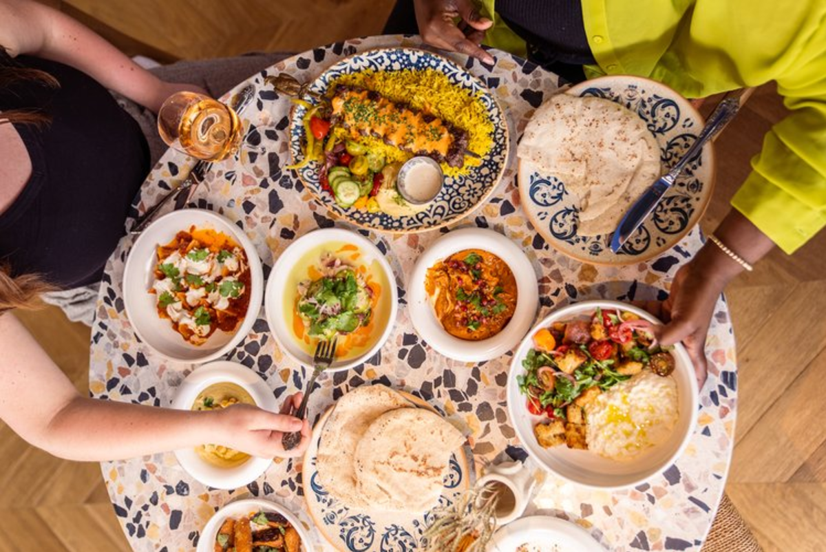 Plates of food offered at Clio restaurant.