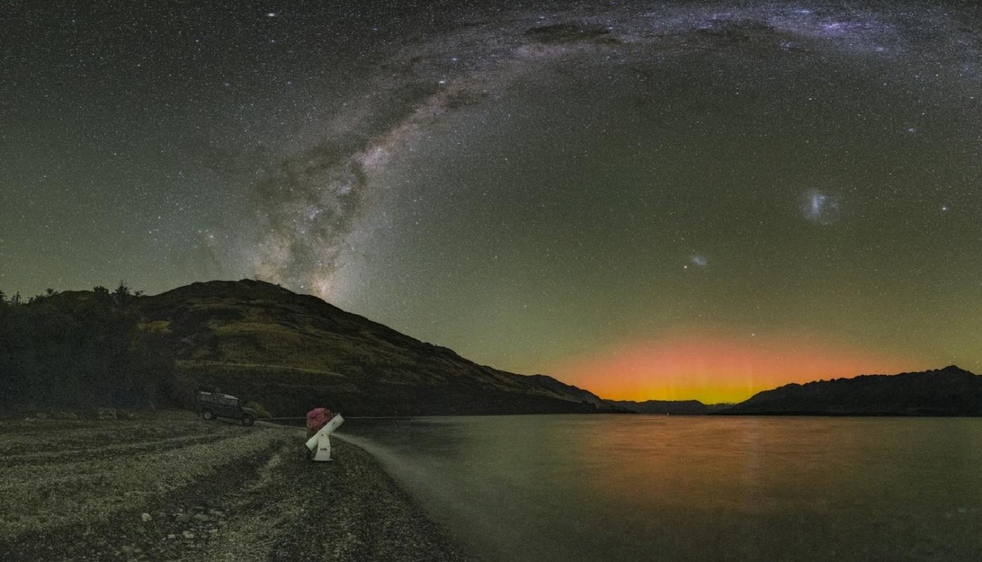 Astro Photography shot of Milky Way by Queenstown waterfront