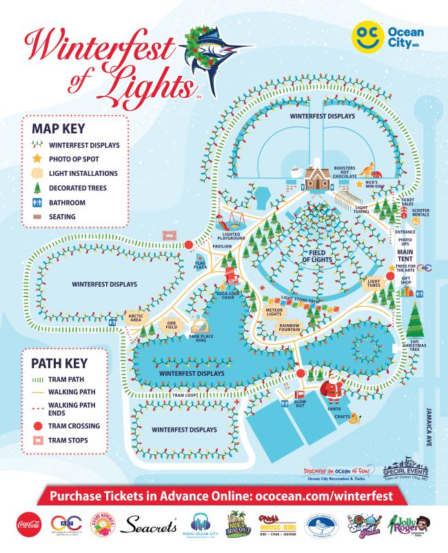 2023 Winterfest of Lights Map