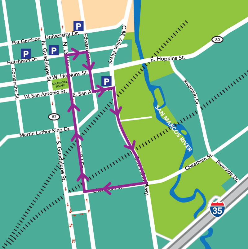 Map of the Mermaid Parade route