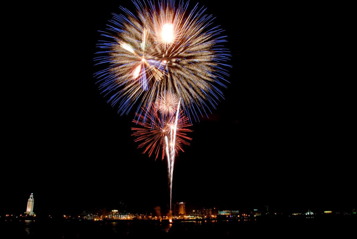 Fireworks on the Mississippi