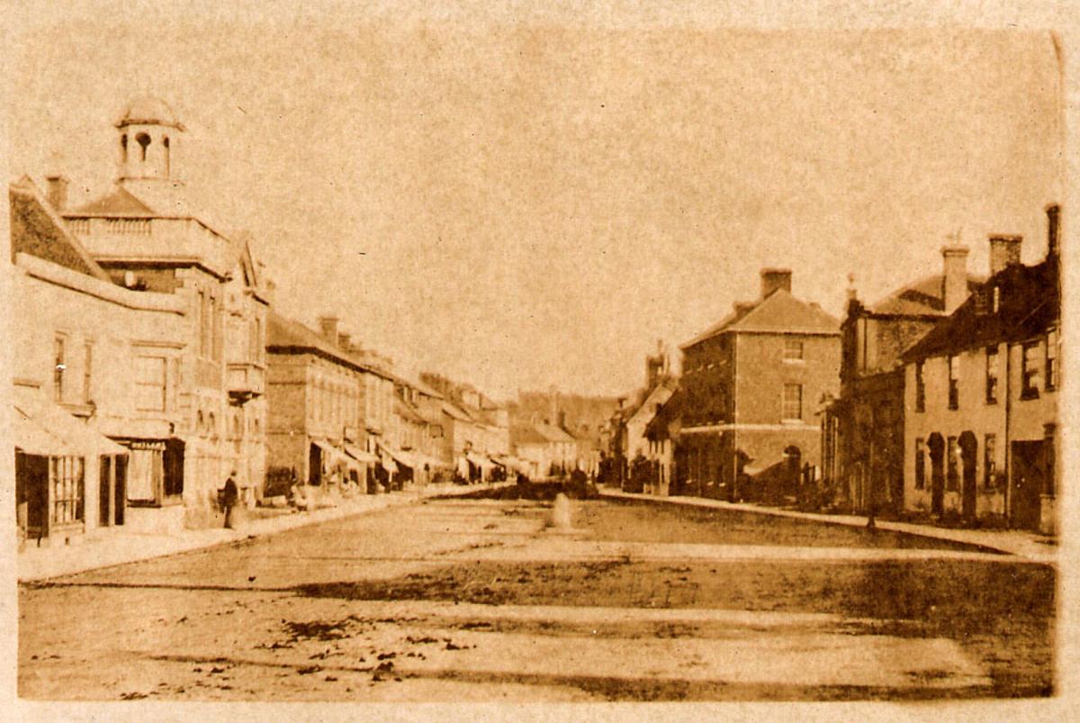 Street before the arrival of electric trams, c.1890.
