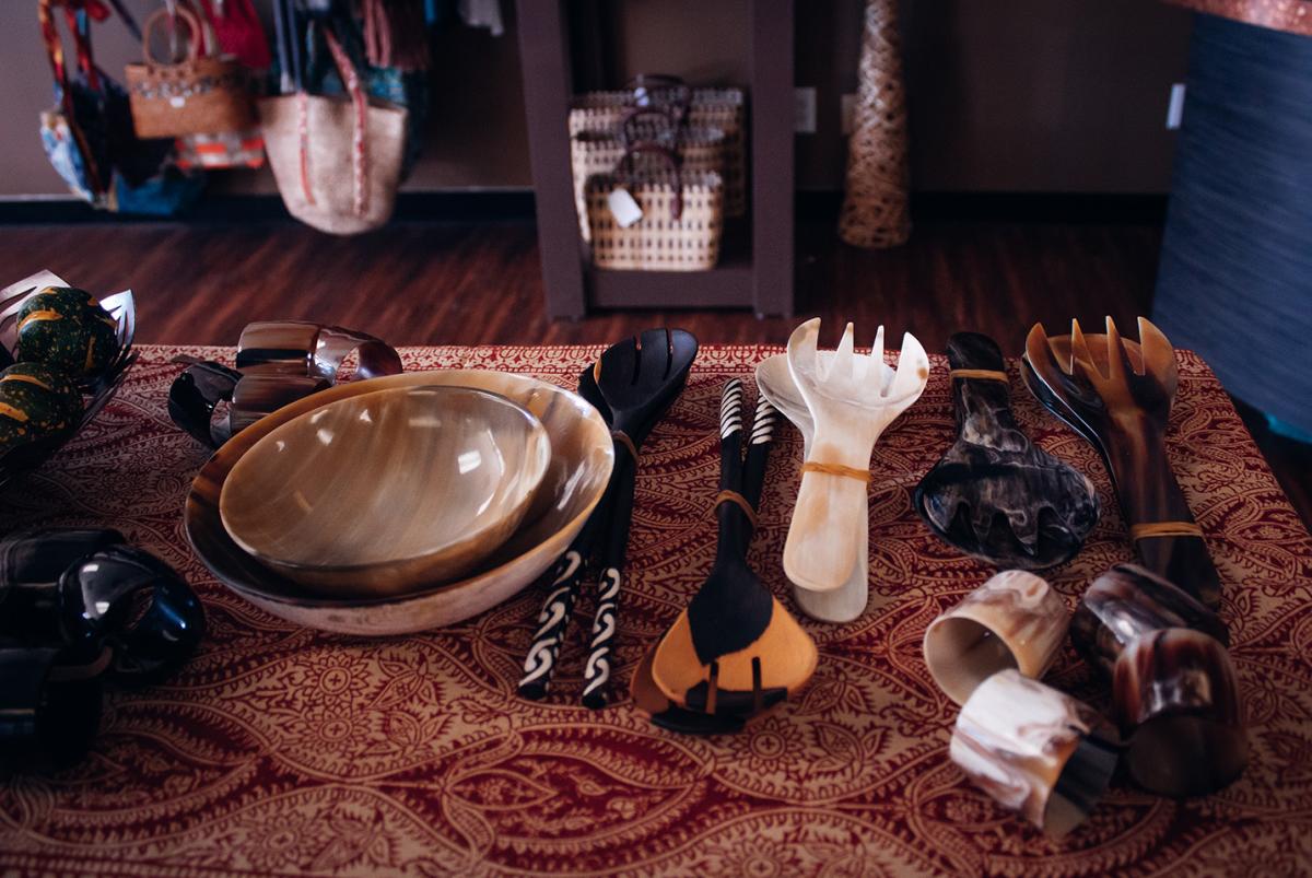 wooden utensils and bowls