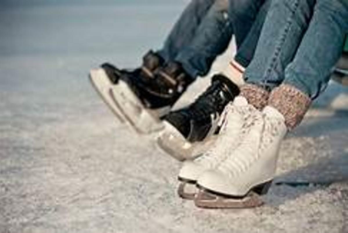 Ice Skating on Grand Lake in Colorado