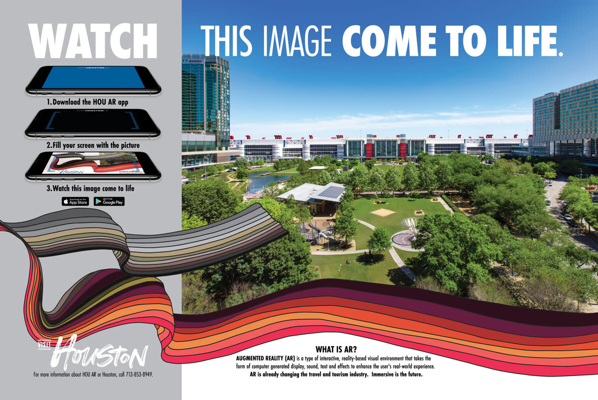 George R Brown Ribbon Skyline AR Ad