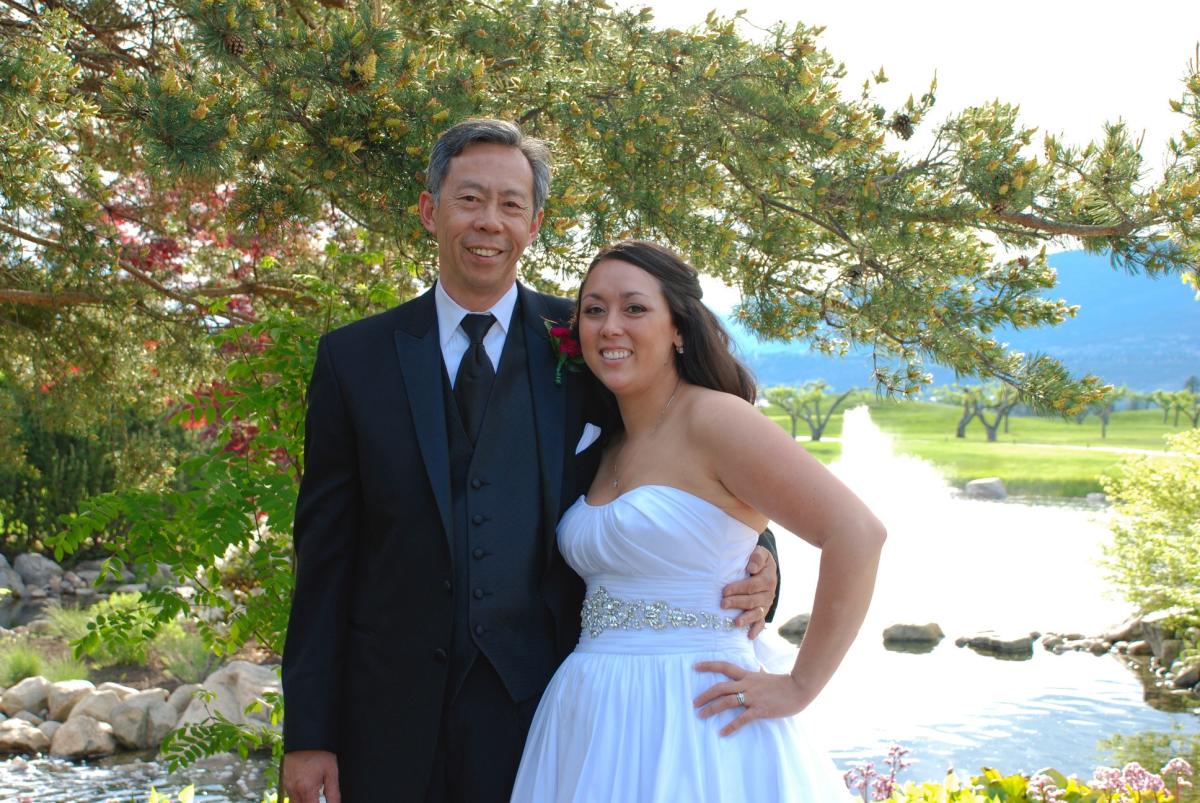 Howard Soon and his daughter on her wedding day