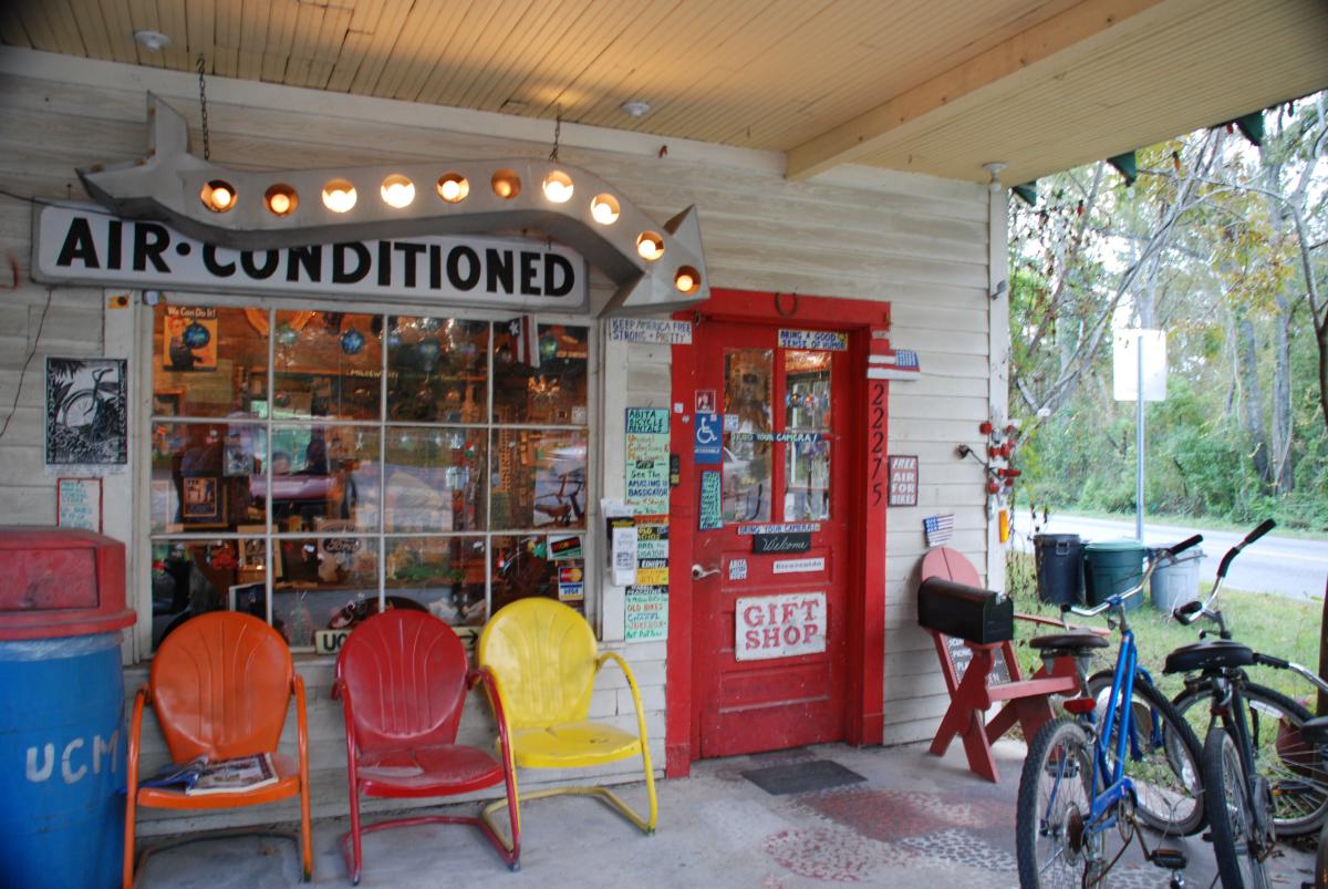 Front entrance of the Abita Mystery House