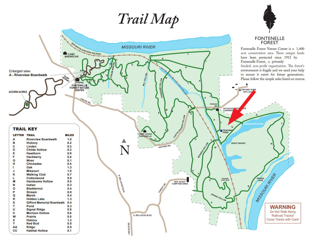 Fontenelle Forest trail map
