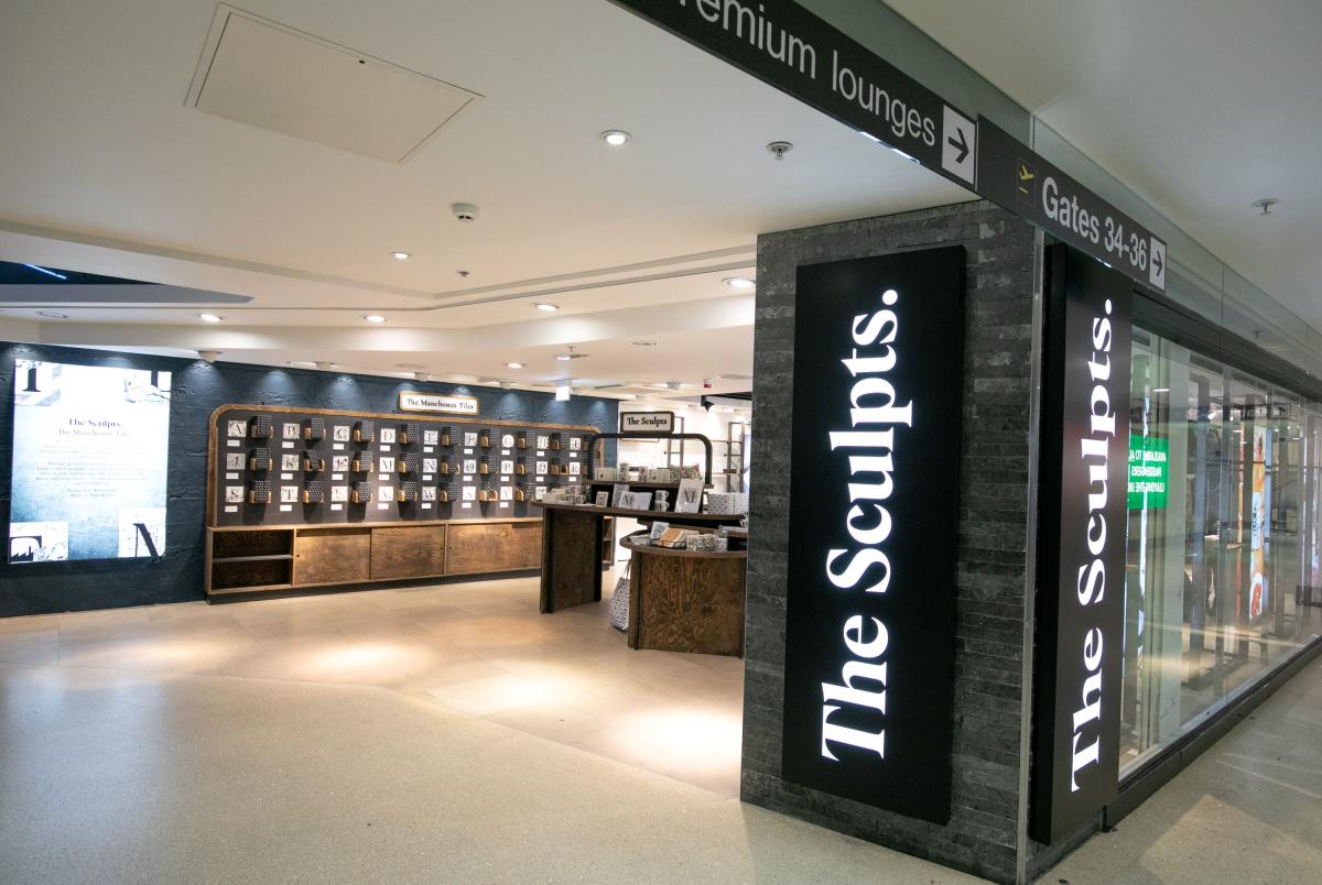 The Scultps at Manchester Airport