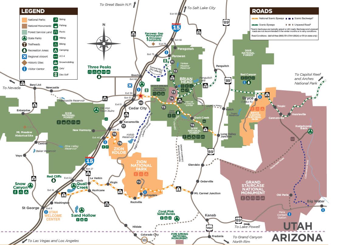 Southern Utah Area Map