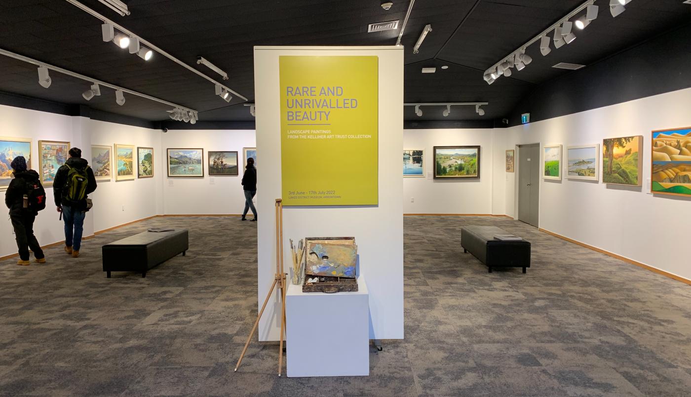 Art display in the Lakes District Museum and Gallery, Arrowtown