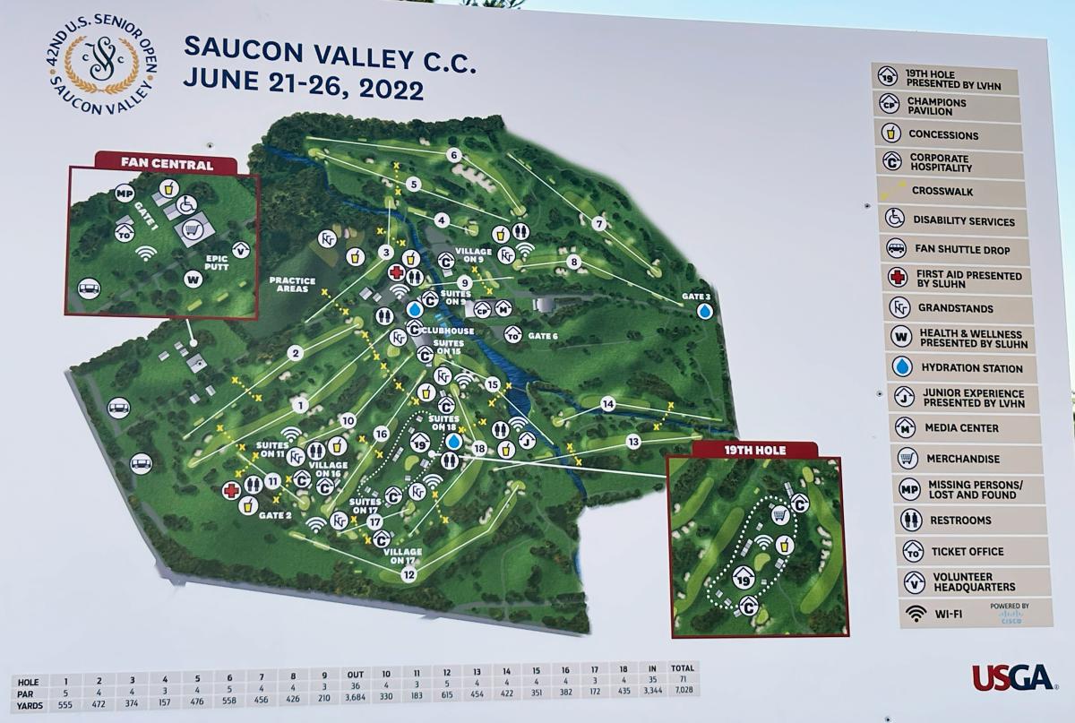 Map of the U.S. Senior Open at Saucon Valley Country Club