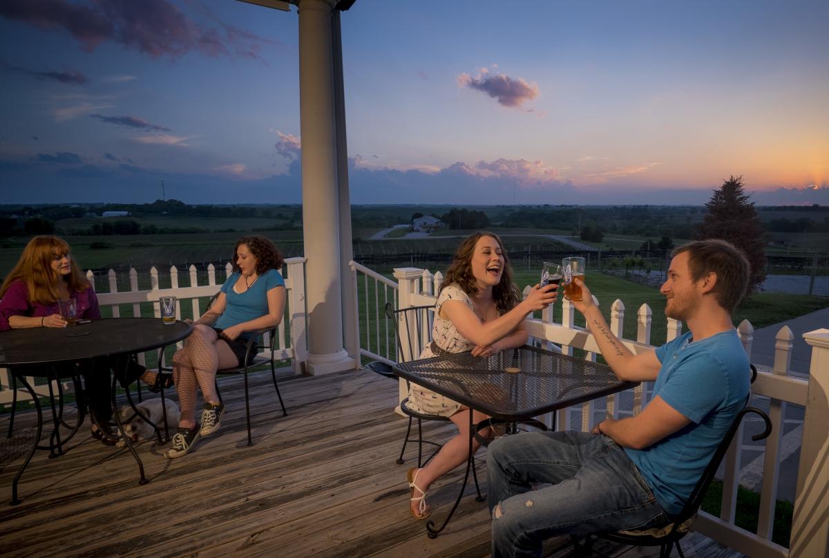 Soaring Wings Vineyard's outdoor patio