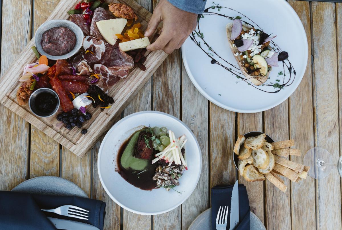 Plates of food from Modest Butcher Restaurant