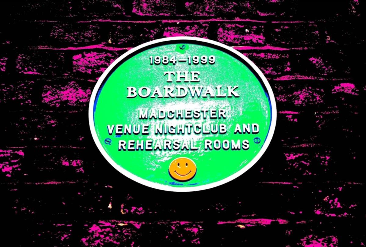 Green sign outside Boardwalk Manchester