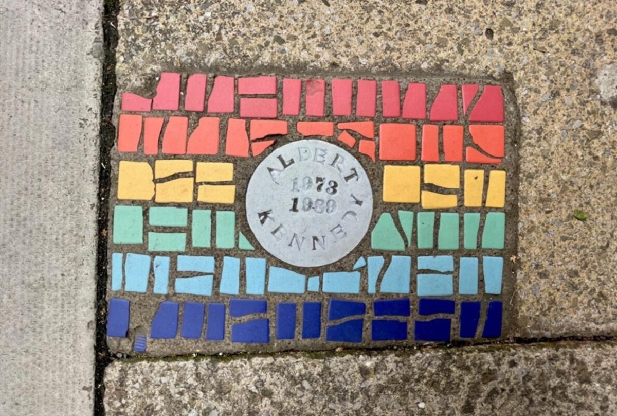 Albert Kennedy paving in Gay Village