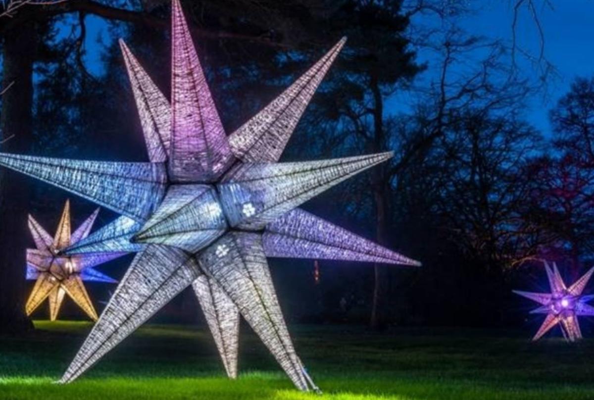 Installation of star lights at RHS Bridgewater