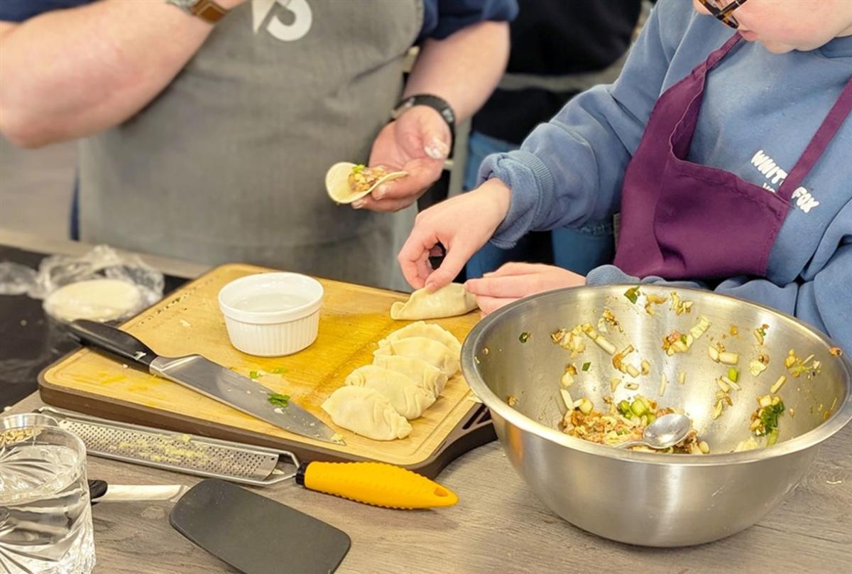 Cooking class of dumplings