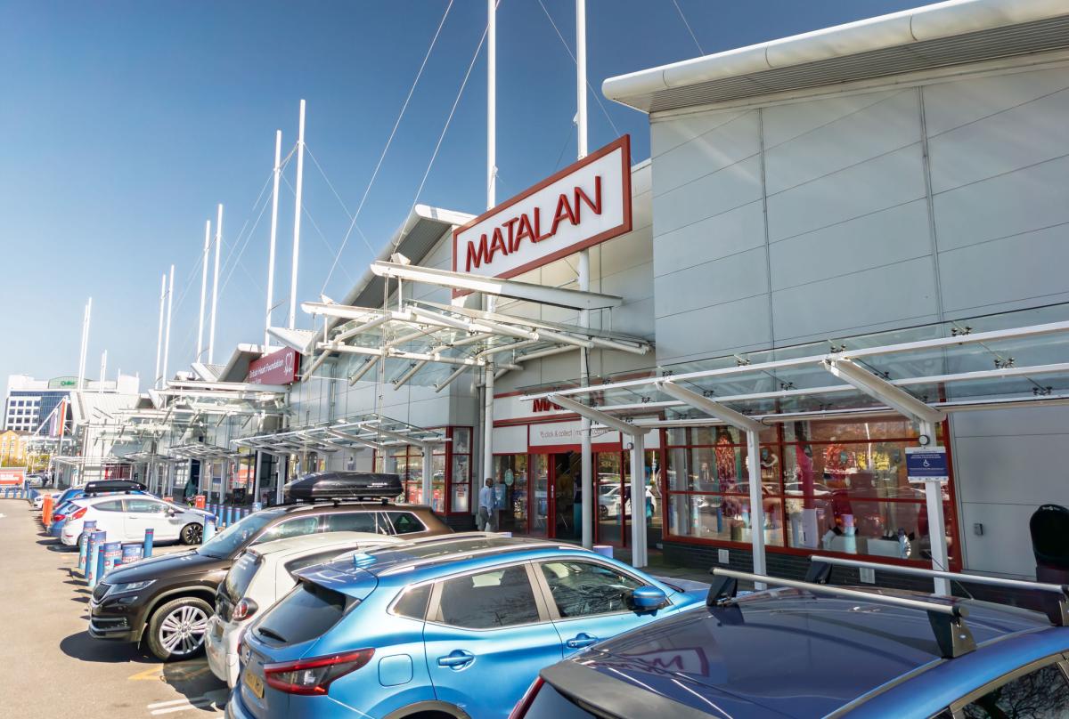 Outside of Matalan Southampton in West Quay Retail Park